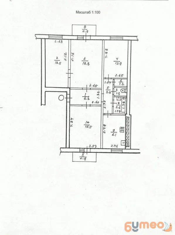 Продам 4-к квартиру