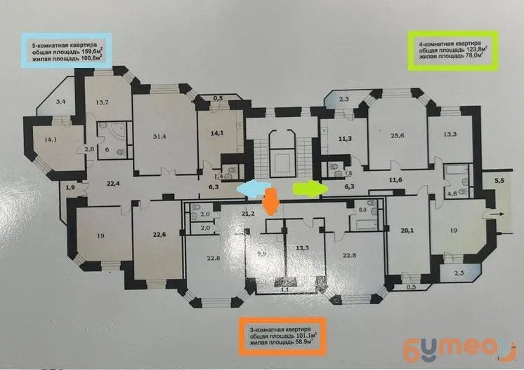 Продам 3-к - 5-к квартиры